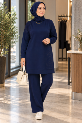 MUCEMU1602 TAŞLI SPOR TAKIM LACİVERT