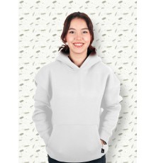 MUCEMU101 BEYAZ SWEATSHIRT OVERSIZE
