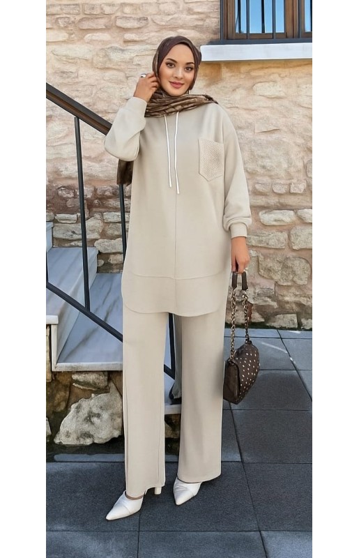 MUCEMU2235 CEPLİ OYSHO TAKIM BEJ