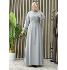 MUCEMU45 KARİN ELBİSE GRİ