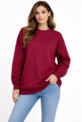 MUCEMU47 OVERSIZE SWEAT BORDO