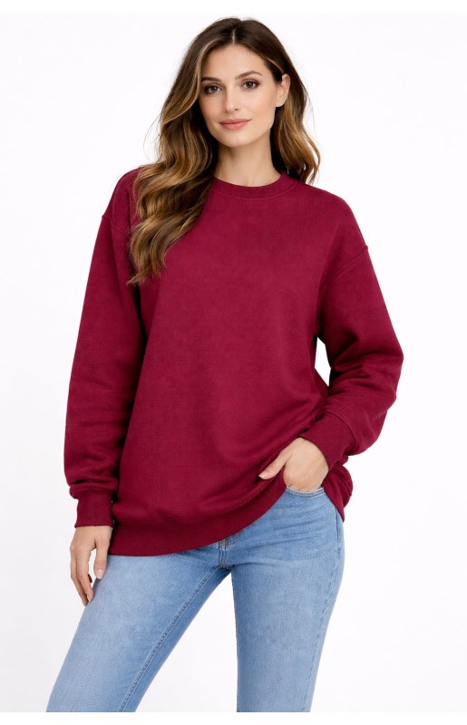MUCEMU47 OVERSIZE SWEAT BORDO
