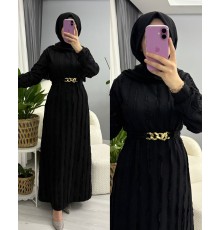 MUCEMU49 SEVECEN ELBİSE SİYAH