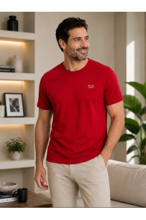 MUCEMU109 BİSİKLET YAKA KIRMIZI UNISEX TİŞÖRT