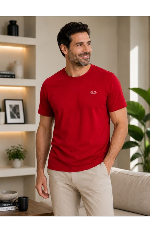 MUCEMU109 BİSİKLET YAKA KIRMIZI UNISEX TİŞÖRT