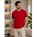 MUCEMU109 BİSİKLET YAKA KIRMIZI UNISEX TİŞÖRT