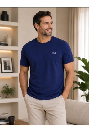 MUCEMU109 BİSİKLET YAKA LACİVERT UNISEX TİŞÖRT