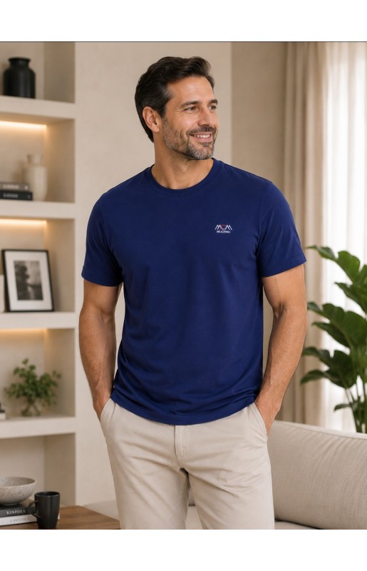 MUCEMU109 BİSİKLET YAKA LACİVERT UNISEX TİŞÖRT