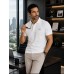 MUCEMU111 POLO YAKA BEYAZ UNISEX TİŞÖRT