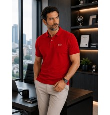 MUCEMU111 POLO YAKA KIRMIZI UNISEX TİŞÖRT