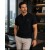 MUCEMU111 POLO YAKA SİYAH UNISEX TİŞÖRT