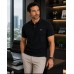 MUCEMU111 POLO YAKA SİYAH UNISEX TİŞÖRT
