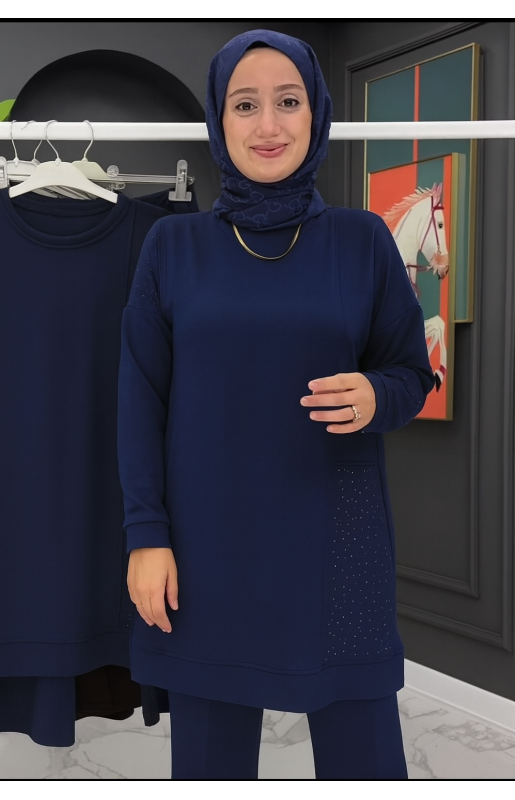 MUCEMU1602 TAŞLI SPOR TAKIM LACİVERT