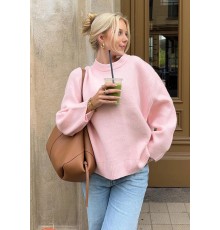 MUCEMU46 OVERSİZE TRİKO KAZAK PEMBE