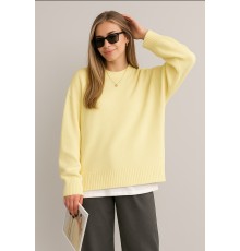 MUCEMU46 OVERSİZE TRİKO KAZAK SARI