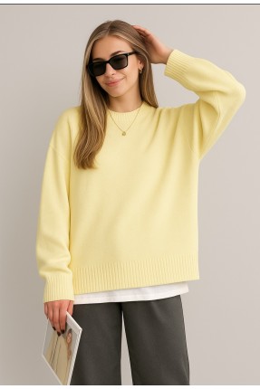 MUCEMU46 OVERSİZE TRİKO KAZAK SARI