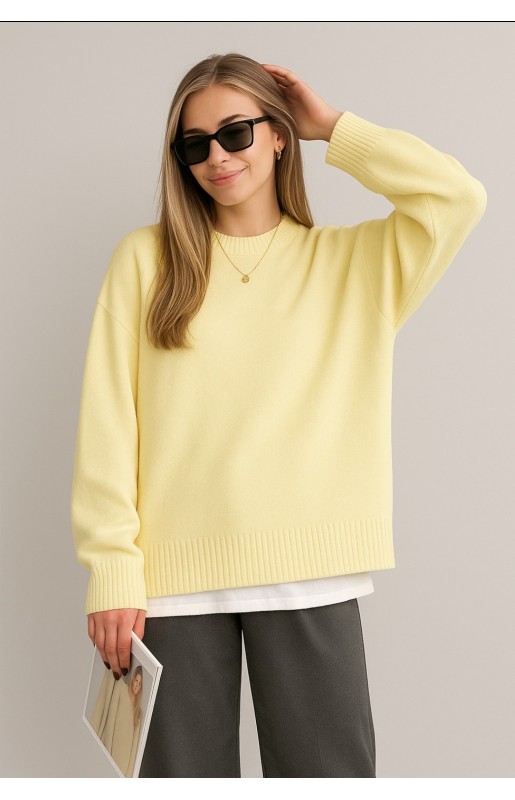 MUCEMU46 OVERSİZE TRİKO KAZAK SARI