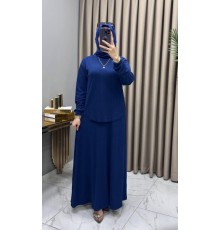 MUCEMU4921 FİTİLLİ ÖRME TAKIM MAVİ