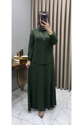 MUCEMU4921 FİTİİLİ ÖRME TAKIM YEŞİL