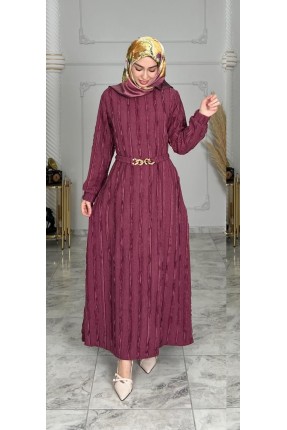 MUCEMU49 SEVECEN ELBİSE BORDO