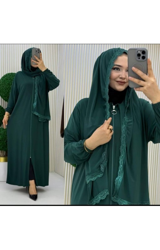 MUCEMU NAMAZ ELBİSESİ ZÜMRÜT YEŞİLİ