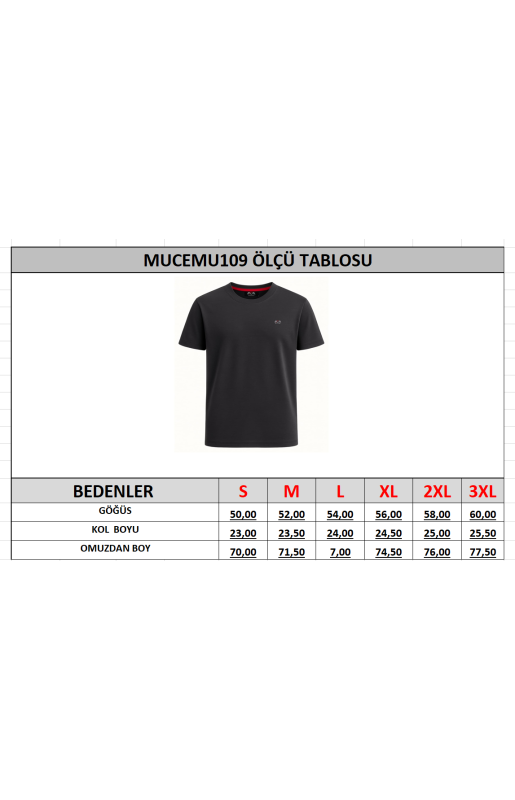 MUCEMU109 BİSİKLET YAKA LACİVERT UNISEX TİŞÖRT
