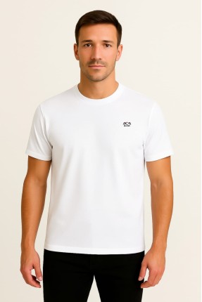 MUCEMU109 BİSİKLET YAKA BEYAZ UNISEX TİŞÖRT