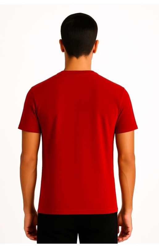 MUCEMU109 BİSİKLET YAKA KIRMIZI UNISEX TİŞÖRT
