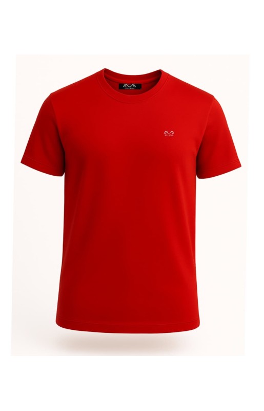 MUCEMU109 BİSİKLET YAKA KIRMIZI UNISEX TİŞÖRT