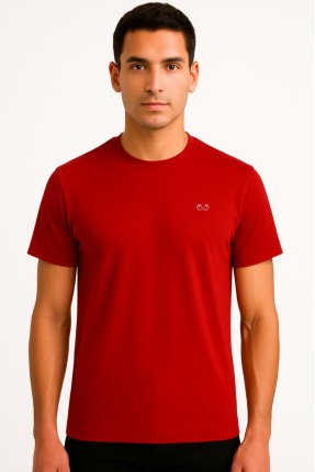 MUCEMU109 BİSİKLET YAKA KIRMIZI UNISEX TİŞÖRT