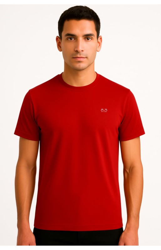 MUCEMU109 BİSİKLET YAKA KIRMIZI UNISEX TİŞÖRT