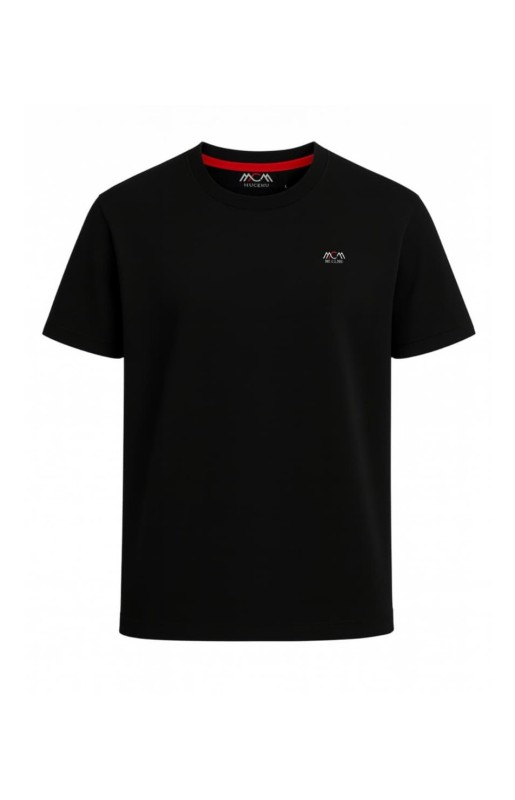MUCEMU109 BİSİKLET YAKA SİYAH UNISEX TİŞÖRT