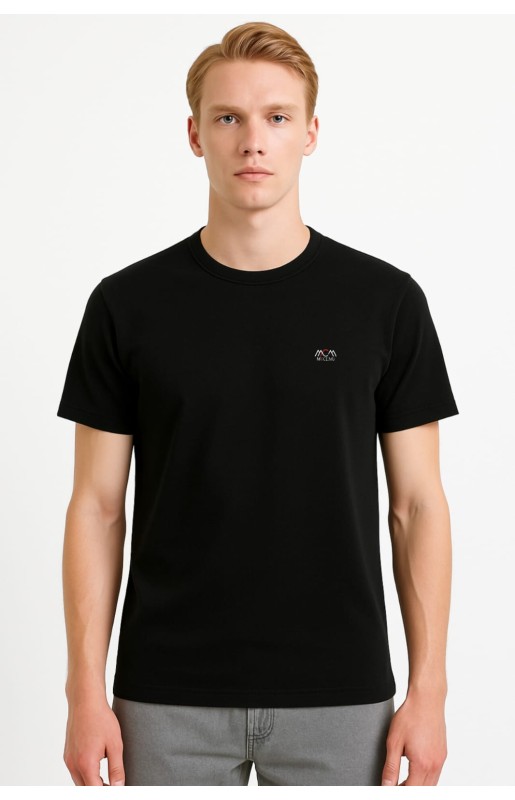 MUCEMU109 BİSİKLET YAKA SİYAH UNISEX TİŞÖRT