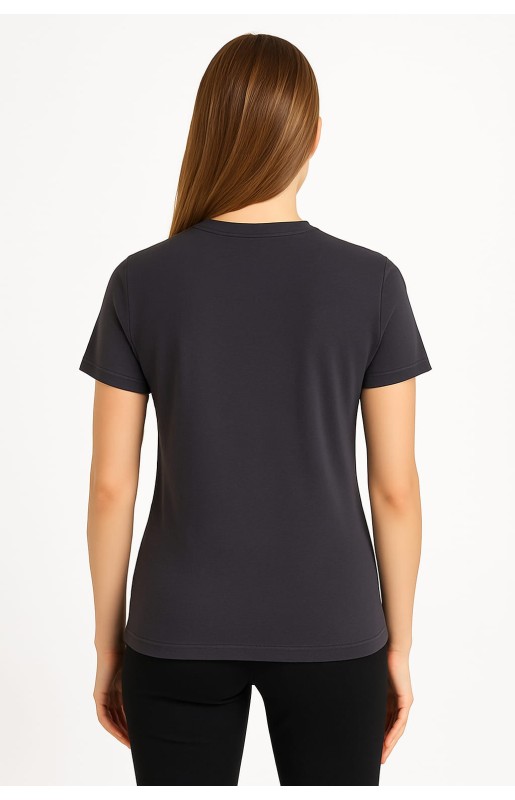 MUCEMU109 BİSİKLET YAKA TİŞÖRT ANTRASİT UNISEX
