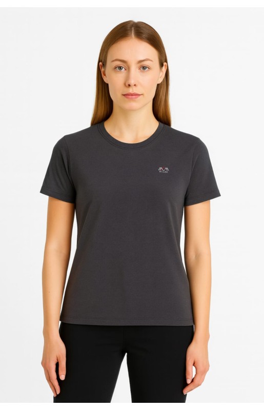 MUCEMU109 BİSİKLET YAKA TİŞÖRT ANTRASİT UNISEX
