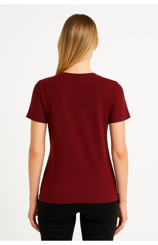 MUCEMU109 BİSİKLET YAKA TİŞÖRT BORDO UNISEX MUCEMU109 BİSİKLET YAKA TİŞÖRT BORDO UNISEX