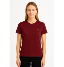 MUCEMU109 BİSİKLET YAKA TİŞÖRT BORDO UNISEX