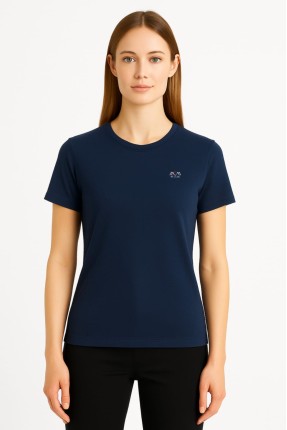 MUCEMU109 BİSİKLET YAKA TİŞÖRT LACİVERT UNISEX