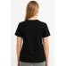 MUCEMU109 BİSİKLET YAKA TİŞÖRT SİYAH UNISEX