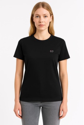 MUCEMU109 BİSİKLET YAKA TİŞÖRT SİYAH UNISEX 