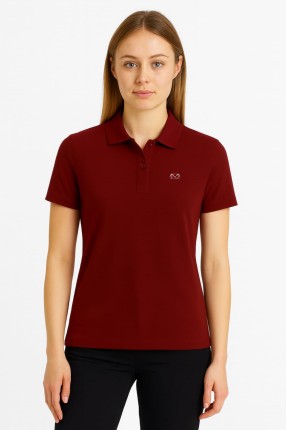 MUCEMU111 POLO YAKA TİŞÖRT BORDO UNISEKS 