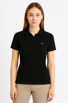 MUCEMU111 POLO YAKA TİŞÖRT SİYAH UNISEX 