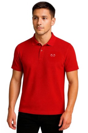 MUCEMU111 POLO YAKA KIRMIZI UNISEX TİŞÖRT