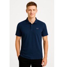 MUCEMU111 POLO YAKA LACİVERT UNISEX TİŞÖRT