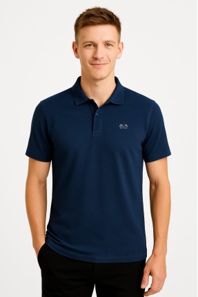 MUCEMU111 POLO YAKA LACİVERT UNISEX TİŞÖRT