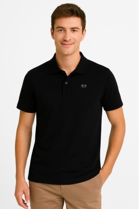 MUCEMU111 POLO YAKA SİYAH UNISEX TİŞÖRT